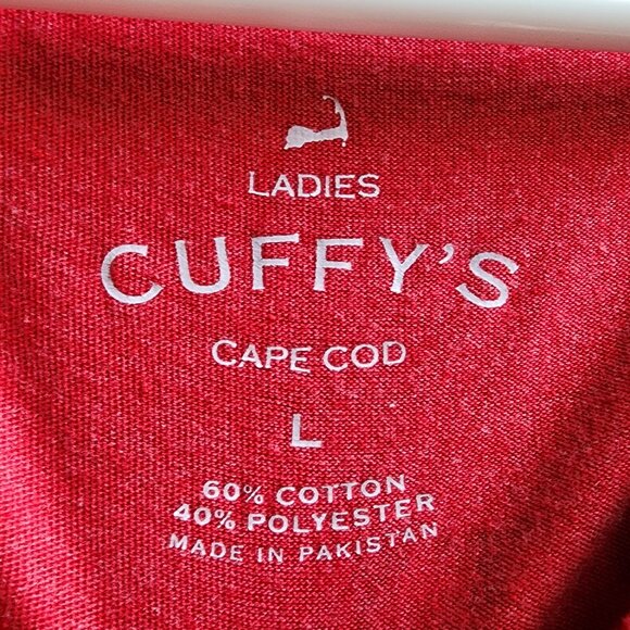 Cuffy's Cape Cod Red American Classic Scoop Neck T-Shirt Size Large - Picture 9 of 16